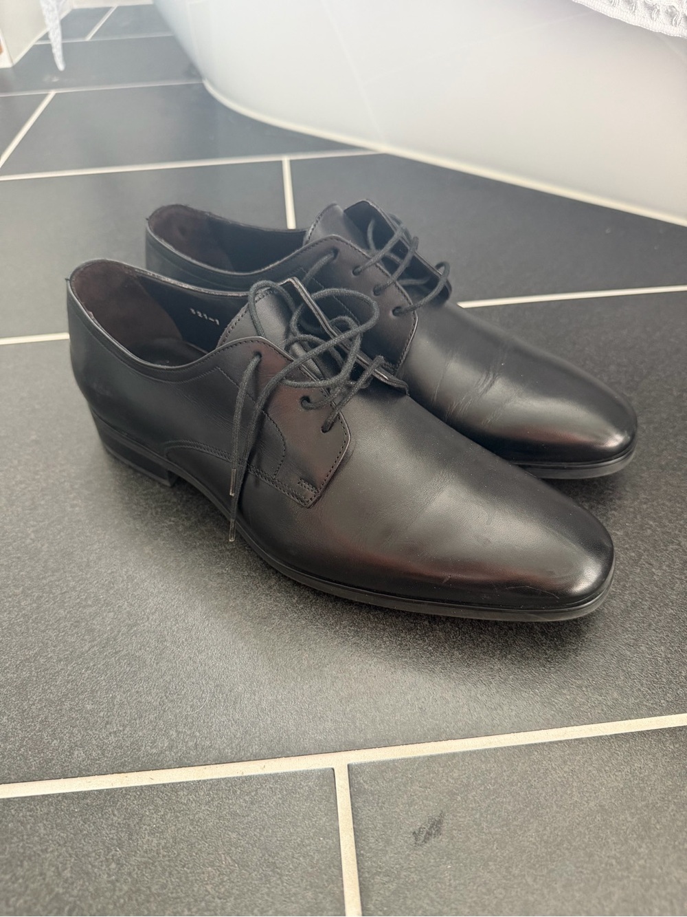 To Boot New York Men’s 8.5 Black Leather Derby Oxford Dress Shoes Italy
